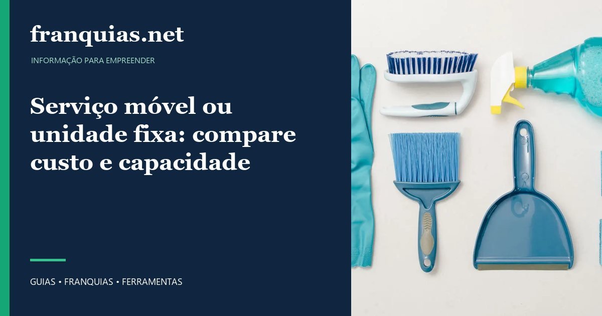Capa para compartilhar: Serviço móvel ou unidade fixa: compare custo e capacidade