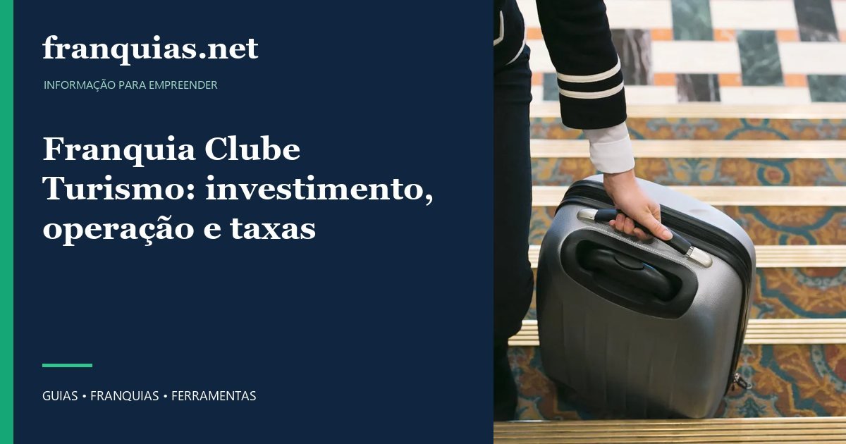Capa para compartilhar: Franquia Clube Turismo: investimento, operação e taxas